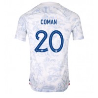 Echipament fotbal Franţa Kingsley Coman #20 Tricou Deplasare Mondial 2022 maneca scurta